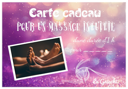 Carte cadeau pour un massage intuitif